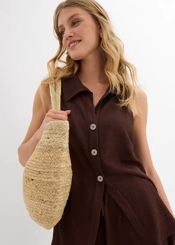 Top in crêpe operato, bonprix