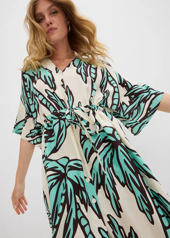Miniabito con maniche a kimono in viscosa fluente, bonprix