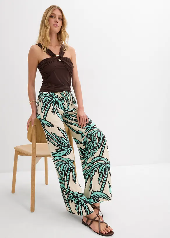 Pantaloni larghi in viscosa fluente, bonprix