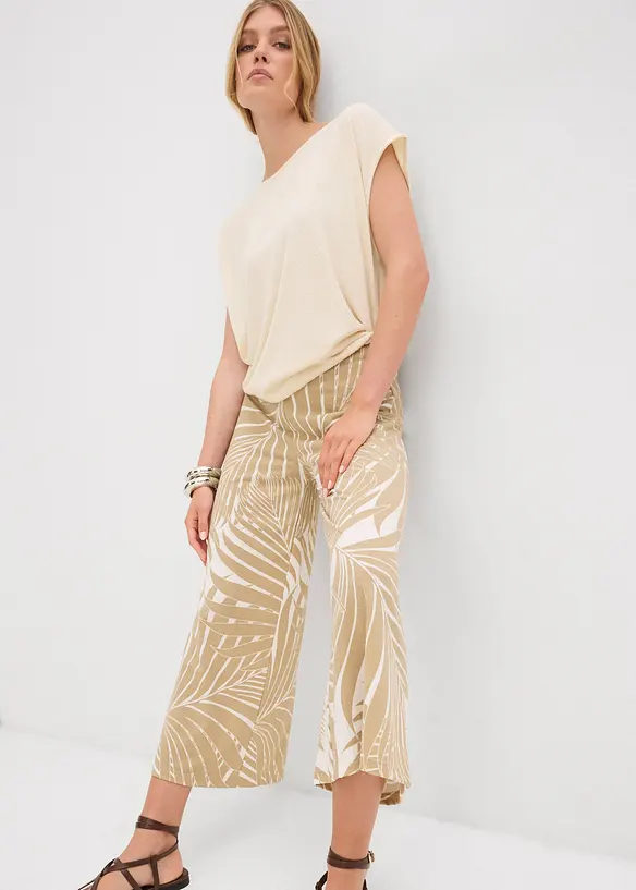 Pantaloni culotte in misto viscosa morbido, bonprix
