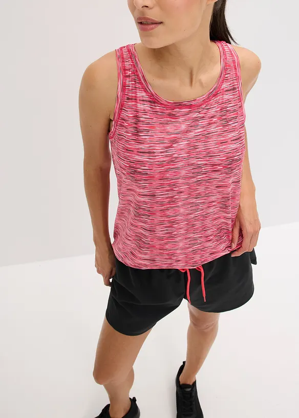 Top per sport con spalline olimpioniche, ad asciugatura rapida, bonprix