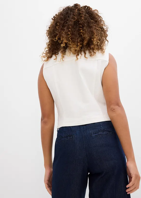 Gilet in jeans elasticizzato, bonprix