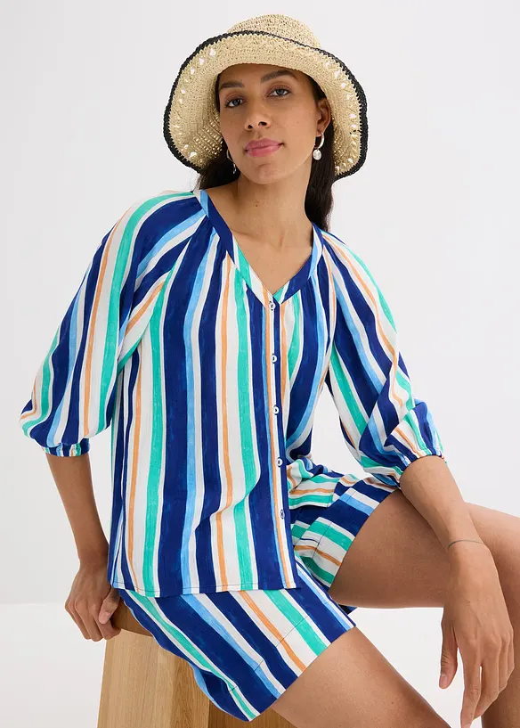 Blusa in viscosa strutturata, bonprix