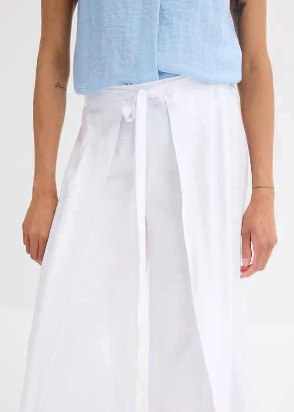 Pantaloni a palazzo in misto viscosa fluente, bonprix