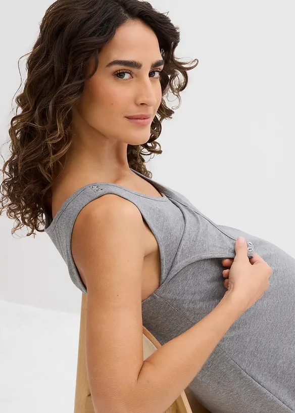 Abito prémaman / da allattamento in jersey di cotone (pacco da 2), bonprix