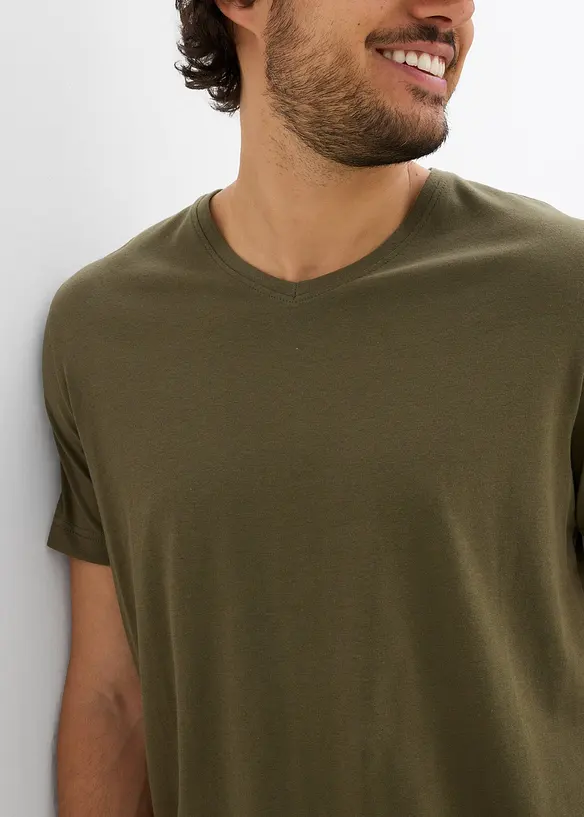 T-shirt con scollo a V (pacco da 3), bonprix