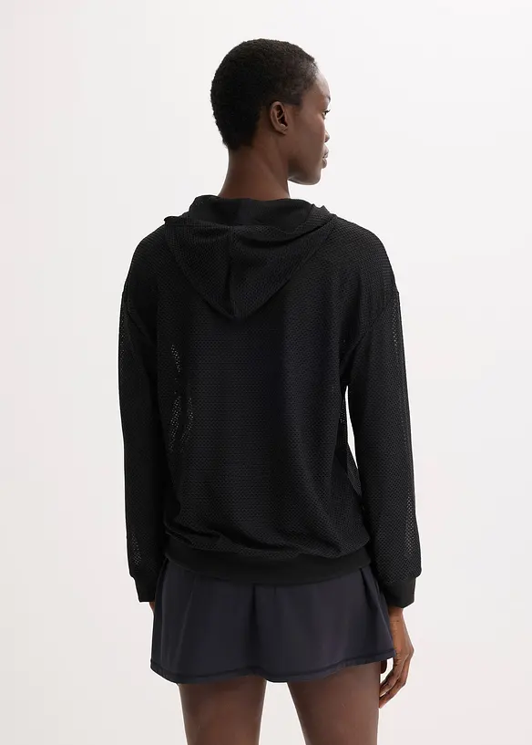 Giacca sportiva oversize in mesh trasparente, bonprix