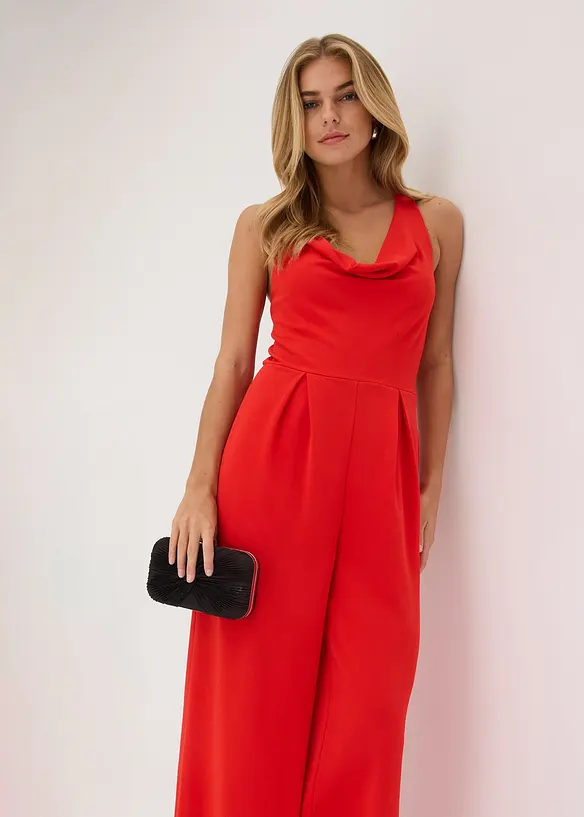Tuta elegante con scollatura a cascata, bonprix