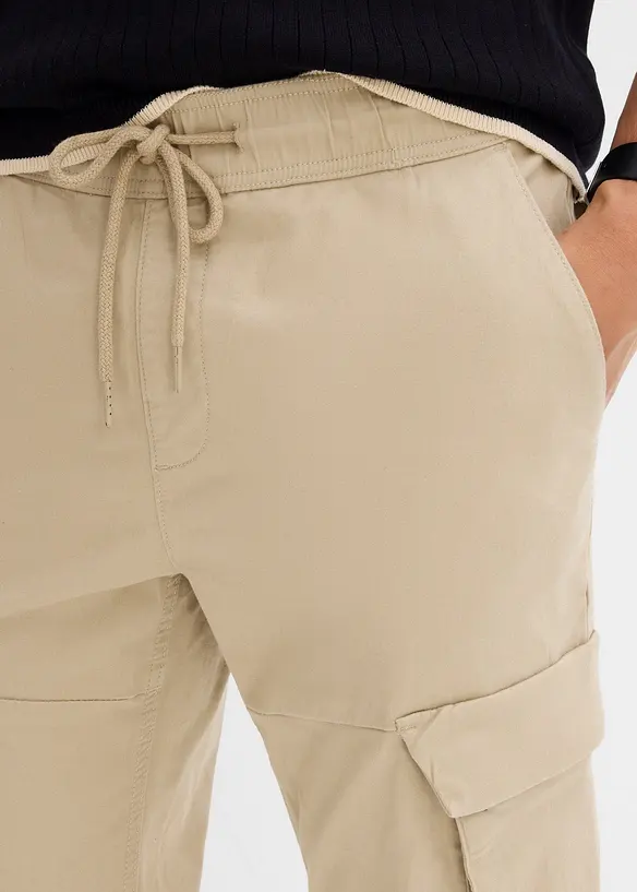 Pantaloni cargo con elastico in vita regular fit, straight, bonprix
