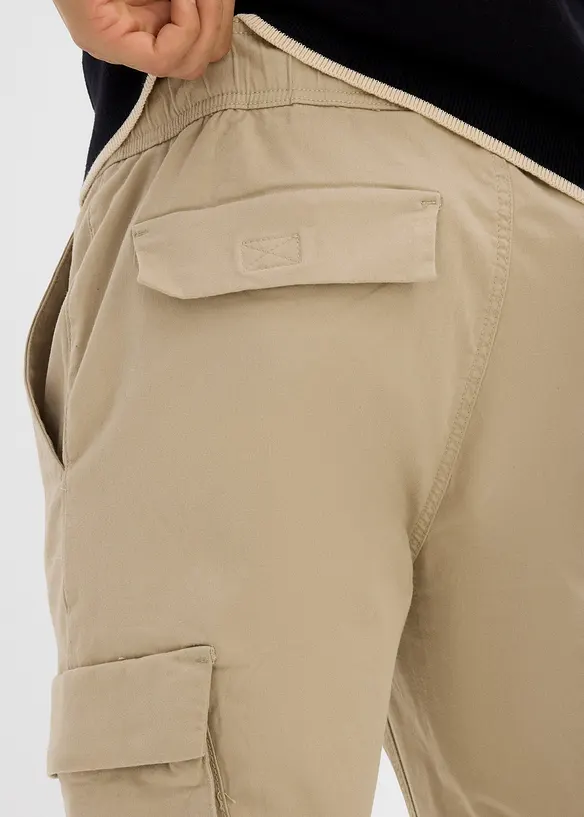 Pantaloni cargo con elastico in vita regular fit, straight, bonprix