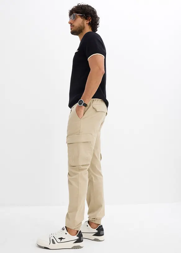 Pantaloni cargo con elastico in vita regular fit, straight, bonprix