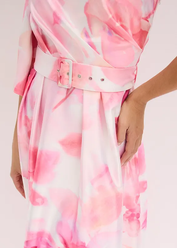 Abito monospalla in satin lucido, bonprix