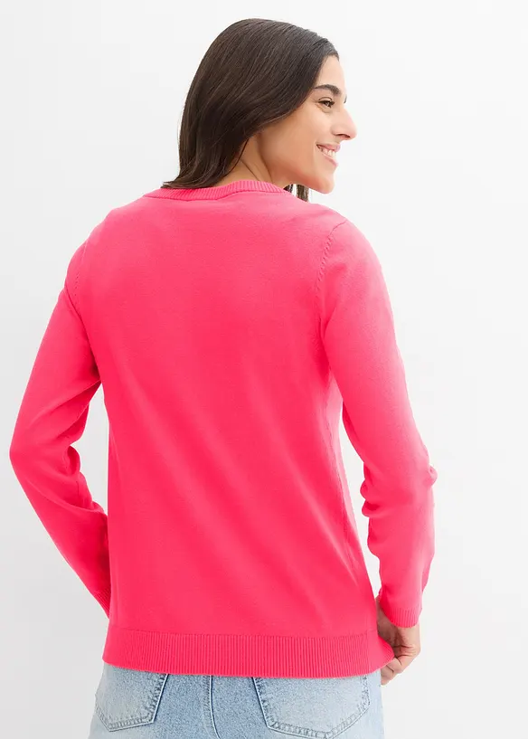 Cardigan con scollo rotondo, bonprix