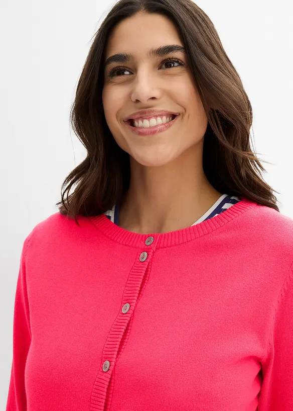 Cardigan con scollo rotondo, bonprix