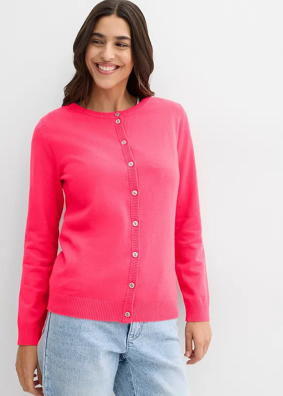 Cardigan con scollo rotondo, bonprix