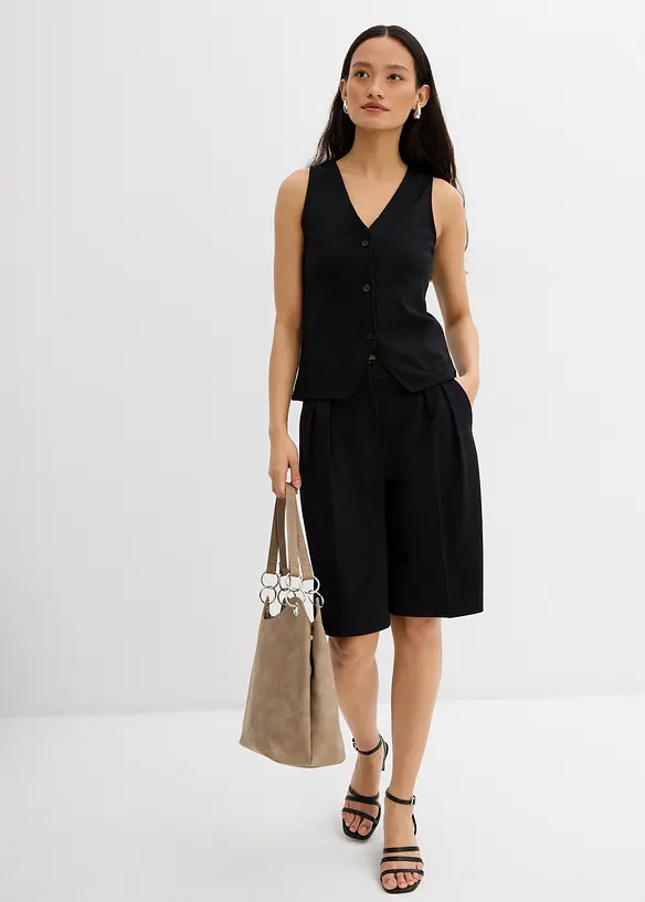 Gilet comodo in maglia punto Roma, bonprix
