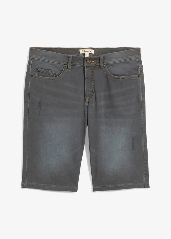 Bermuda di jeans in felpa con taglio comfort, regular fit, bonprix