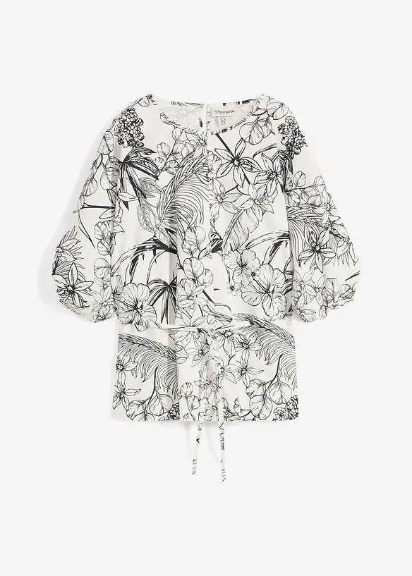 Blusa a maniche corte in puro cotone, bonprix