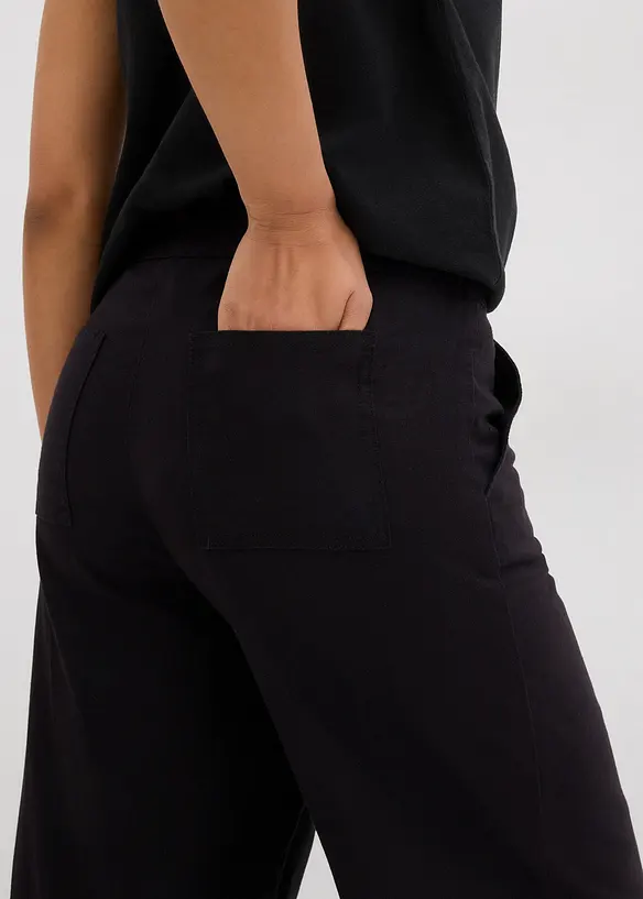 Pantaloni culotte in misto viscosa con elastico in vita, bonprix
