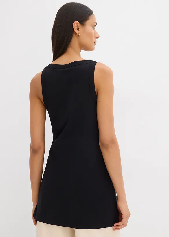 Top lungo in misto cotone elasticizzato, bonprix