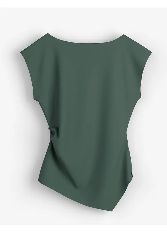 Top asimmetrico effetto neoprene, bonprix