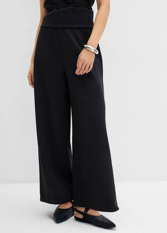 Pantaloni larghi in piquet, bonprix