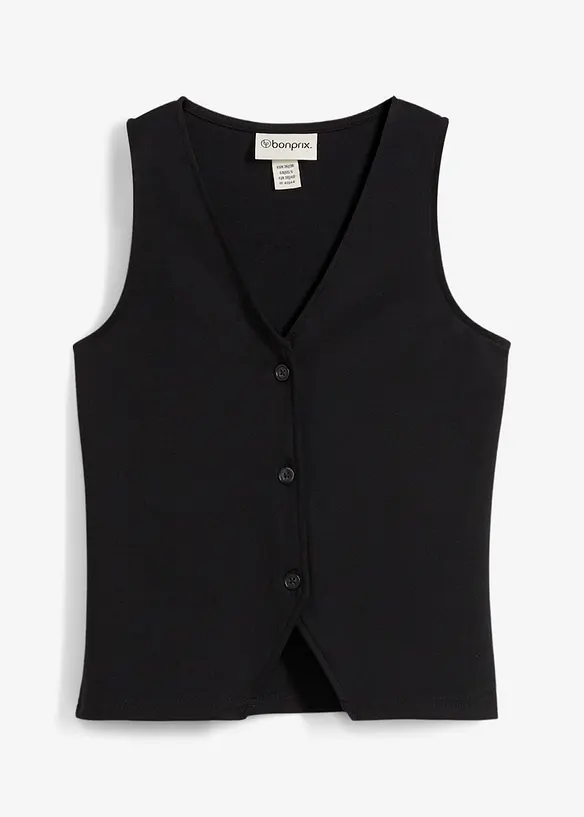 Gilet comodo in maglia punto Roma, bonprix