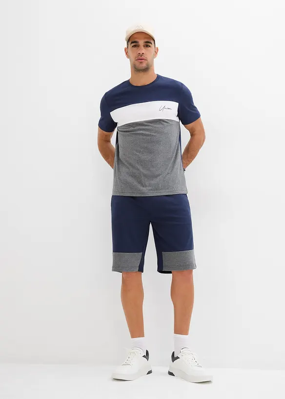 T-shirt e bermuda in felpa (set 2 pezzi), bonprix