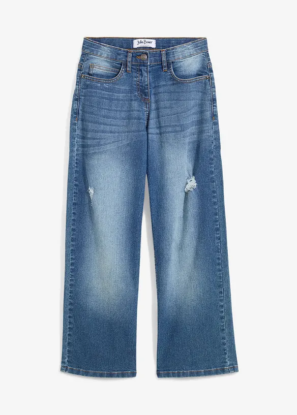 Jeans wide leg, vita media, bonprix
