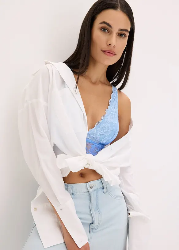 Reggiseno a bustier con pizzo delicato dai colori sfumati, bonprix
