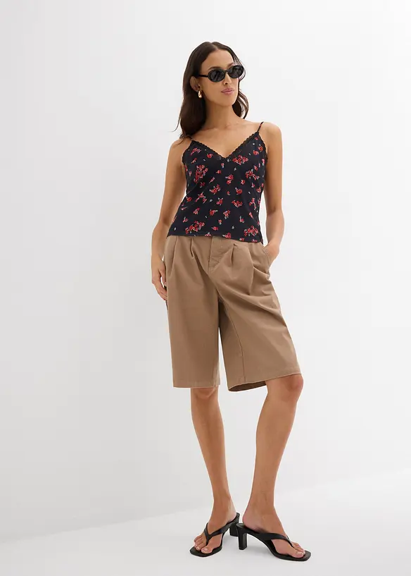 Top in mesh con spalline sottili, bonprix