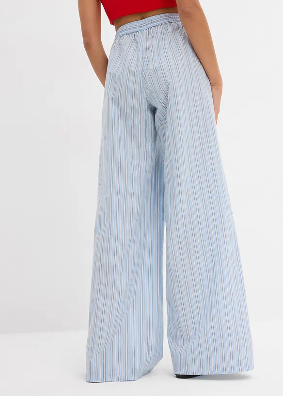 Pantaloni con elastico in vita in puro cotone, bonprix
