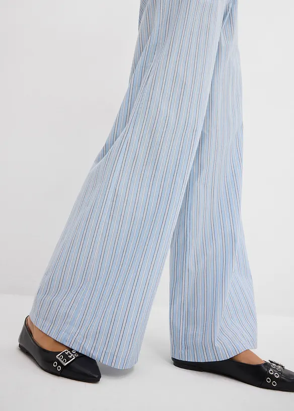 Pantaloni con elastico in vita in puro cotone, bonprix