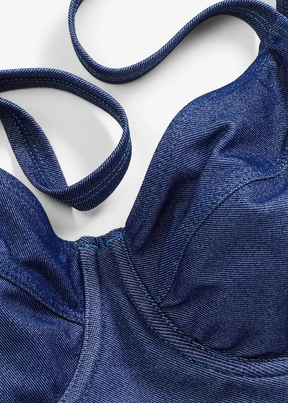 Costume intero con ferretto effetto denim, bonprix