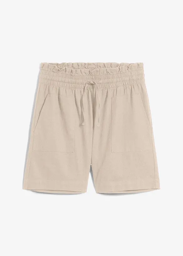 Shorts misto lino, bonprix