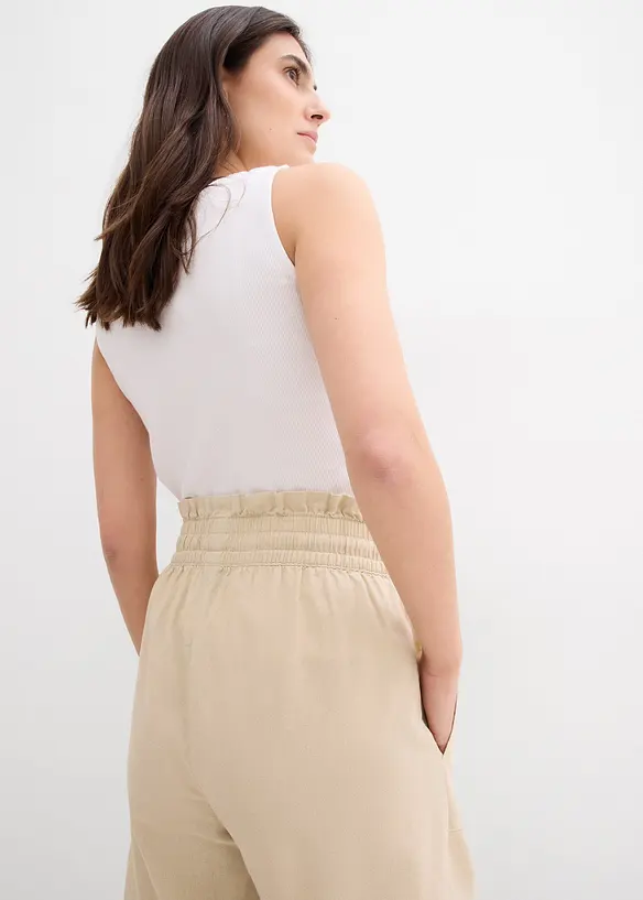 Shorts misto lino, bonprix
