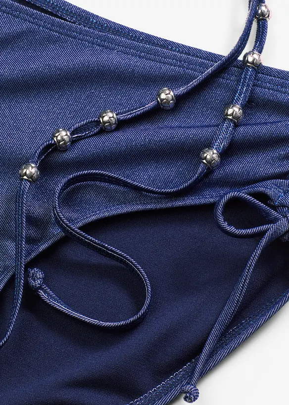 Bikini effetto jeans con ferretto (set 2 pezzi), bonprix