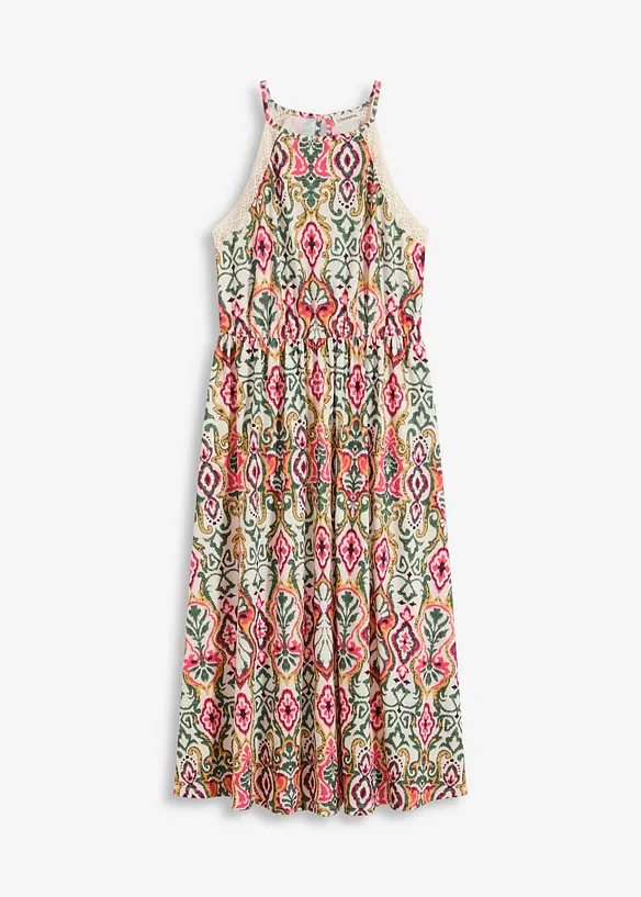Abito midi con pizzo, bonprix