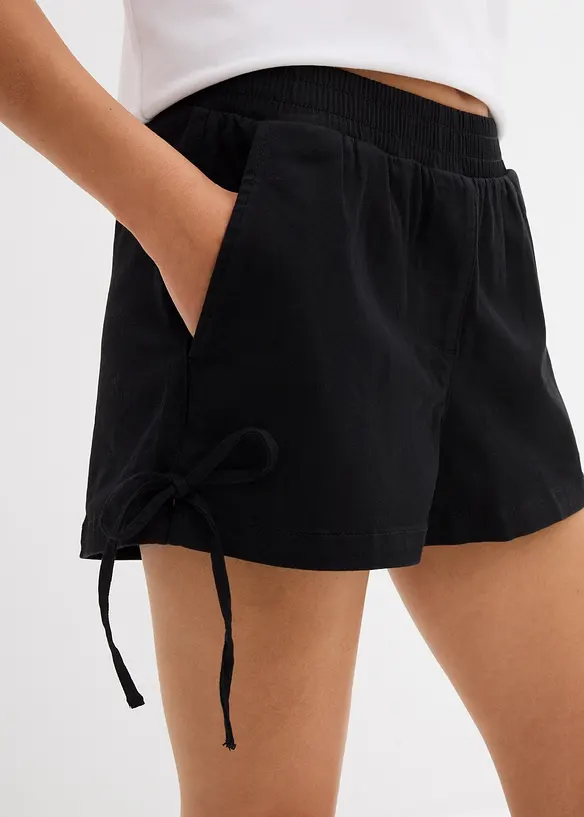 Shorts in misto cotone elasticizzato con elastico in vita, bonprix