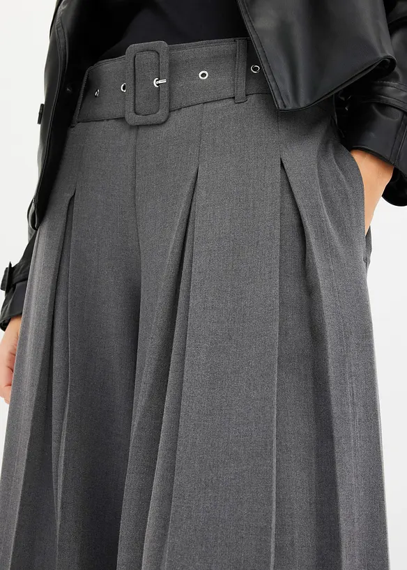 Pantaloni larghi in misto viscosa fluente, bonprix