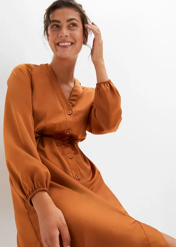 Abito midi in satin, BODYFLIRT