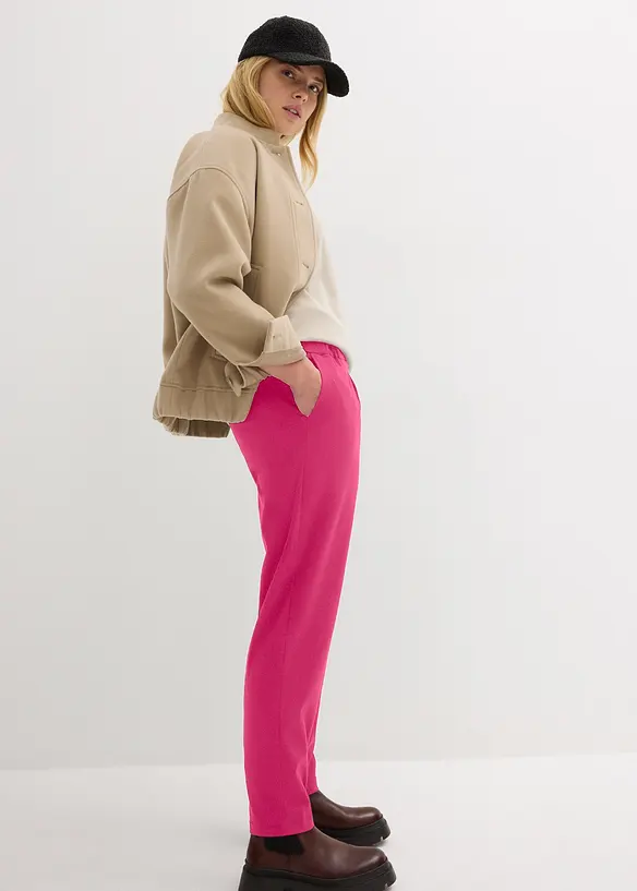 Pantaloni cropped con cinta comoda, carrot fit, bonprix