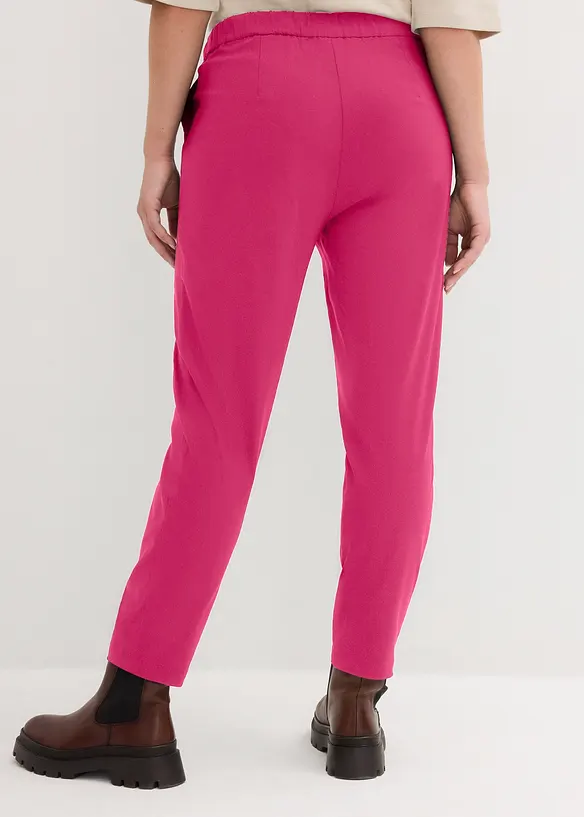 Pantaloni cropped con cinta comoda, carrot fit, bonprix