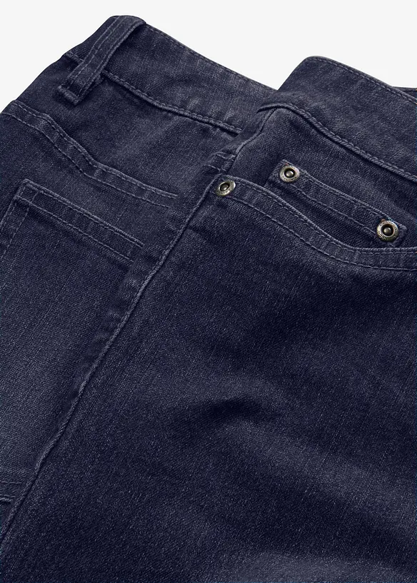 Jeans wide leg elasticizzati, vita media, bonprix