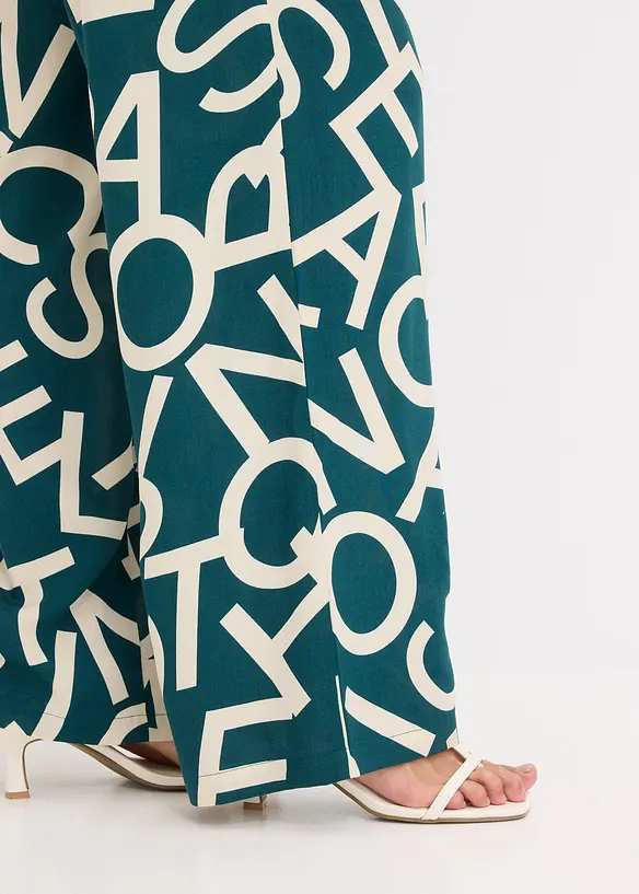 Pantaloni larghi con cintura da annodare, bonprix