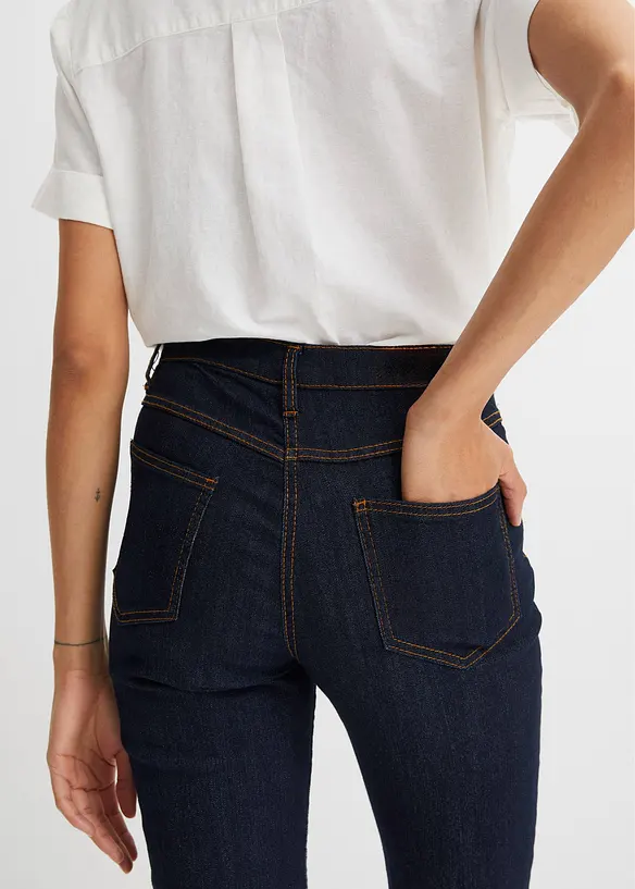 Jeans elasticizzati straight, vita media, bonprix