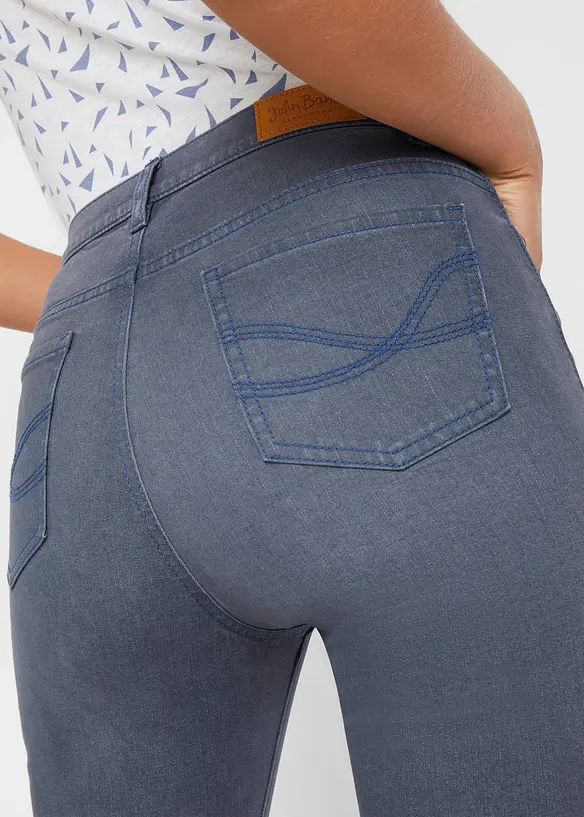 Jeans capri elasticizzati, bonprix