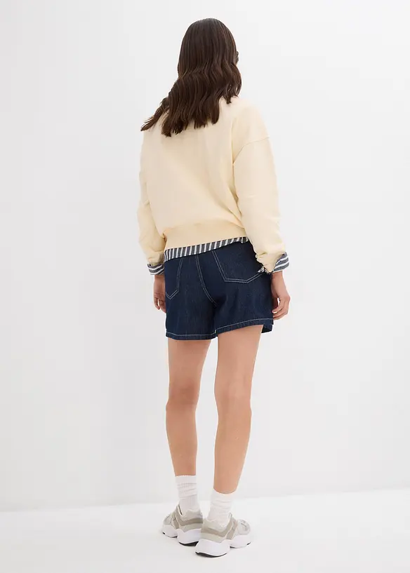 Shorts di jeans, vita alta, bonprix