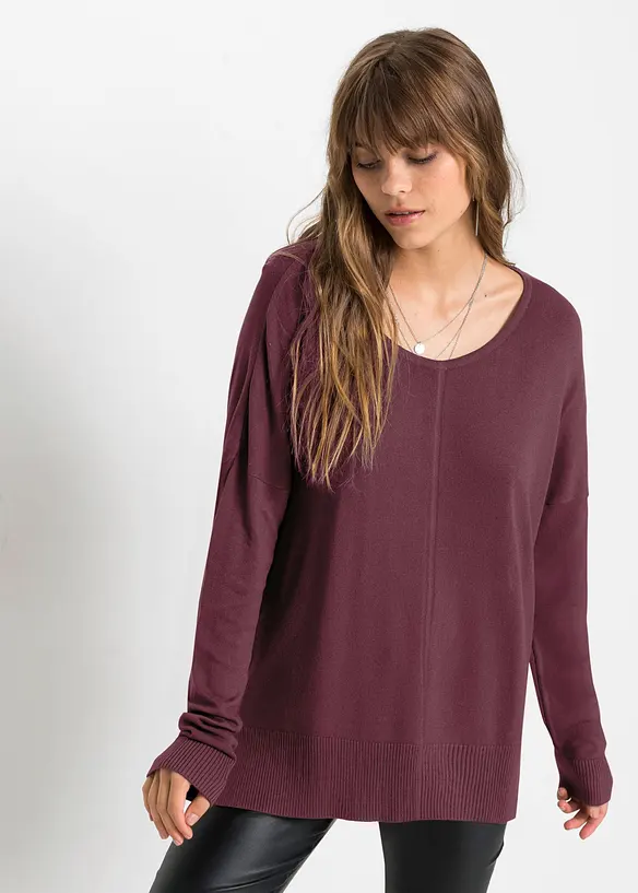 Maglione oversize in misto viscosa, bonprix