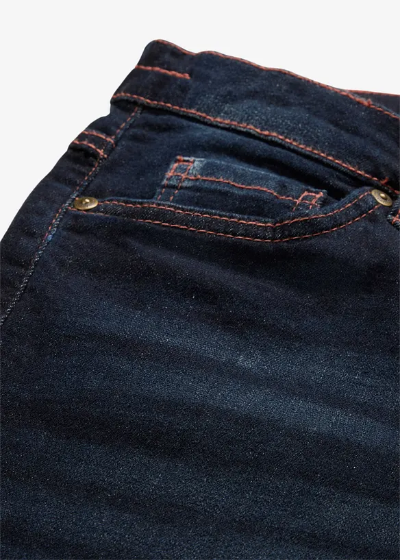 Jeans dritti con girovita comodo, vita media, bonprix